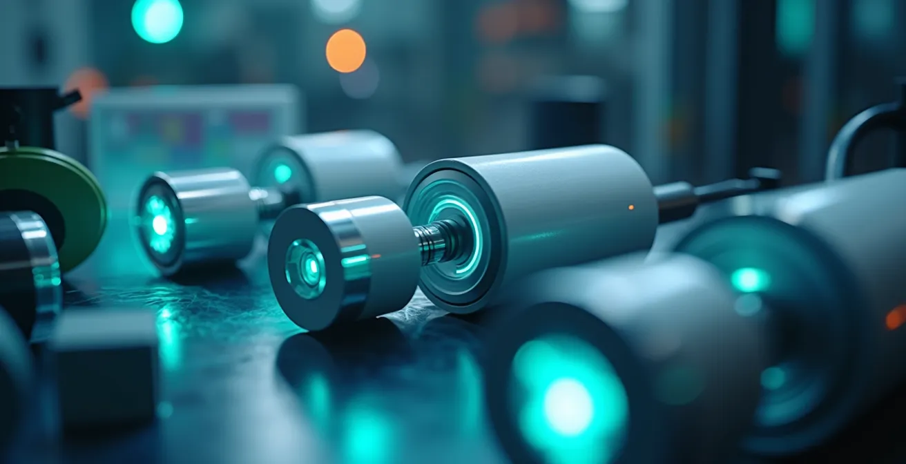 Installation moderne de capteurs IoT et équipements GTB dans un environnement technique de bâtiment intelligent